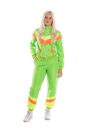 Karnival Neon Green Shell Suit Ladies