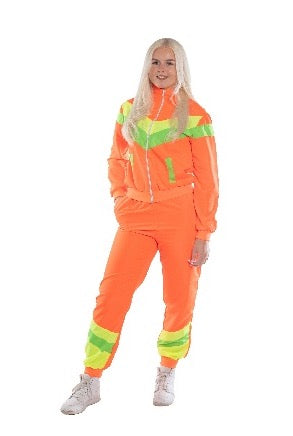 Karnival Neon Orange Shell Suit for Ladies