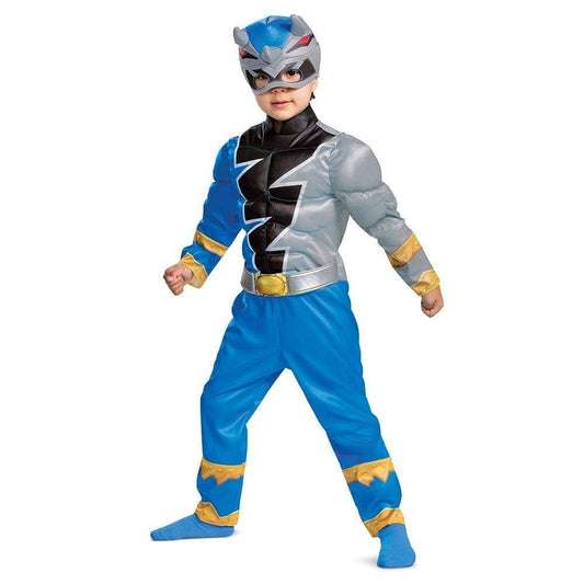 Blue Ranger Dino Fury Toddler Muscle Costume - Party Australia