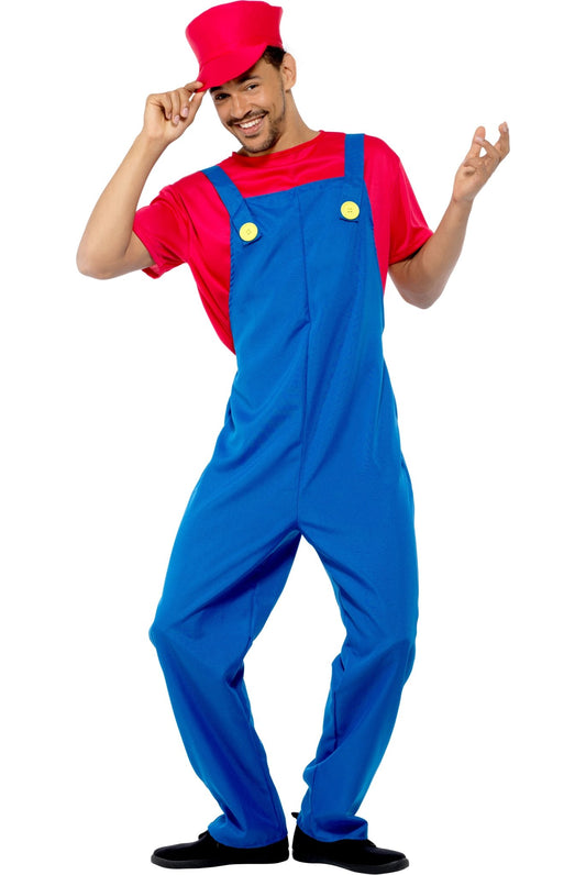 Red Plumber Guy Costume - Party Australia