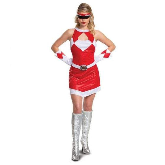 Red Ranger Mm Female Deluxe Adult Costume - Party Australia