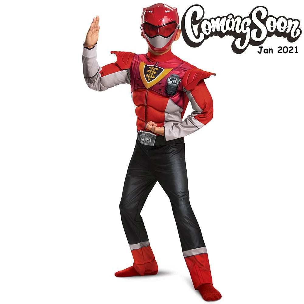 Disguise Red Ranger Power Up Mode Classic Muscle Costume