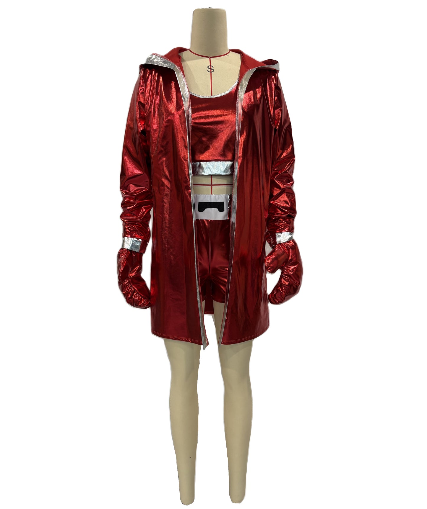 Womens Red Boxing Champion Costume