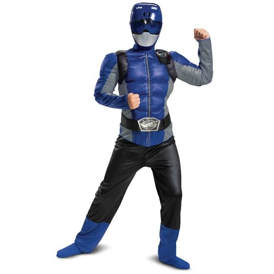 Disguise Blue Ranger Beast Morpher Classic Muscle Costume