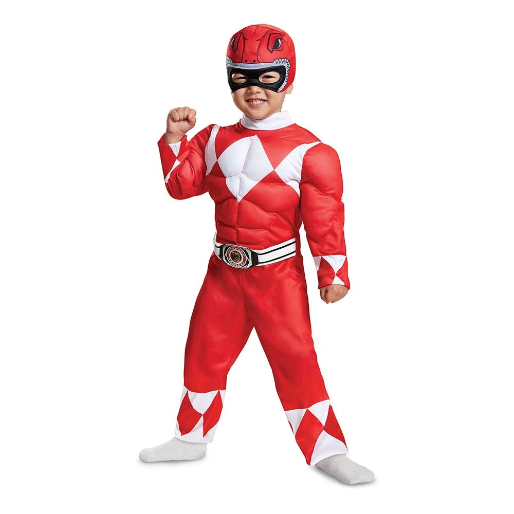 Disguise Red Ranger Toddler Muscle Costume
