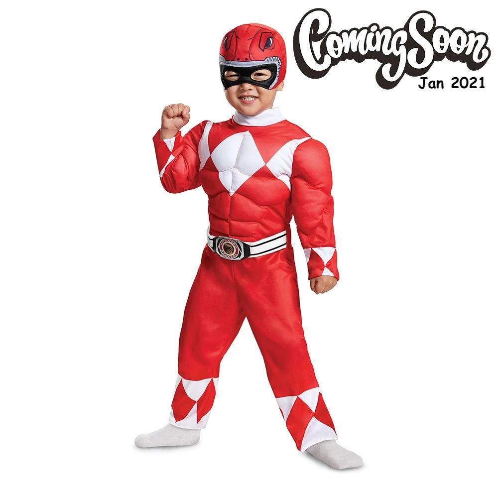 Disguise Red Ranger Toddler Muscle Costume