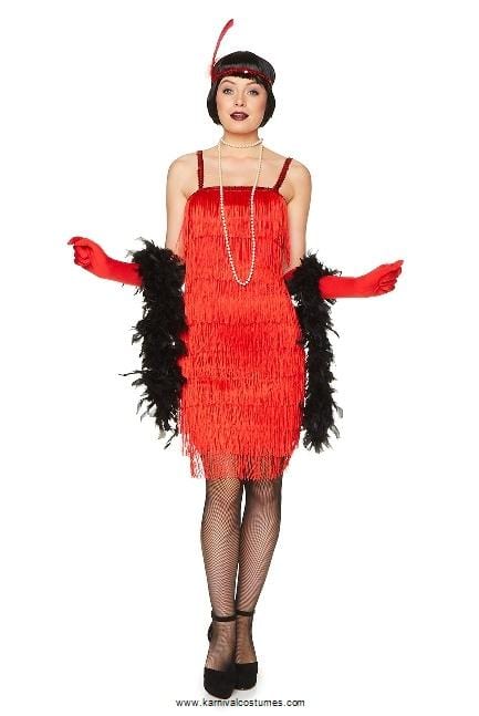 Karnival Red Flapper Dress Costume