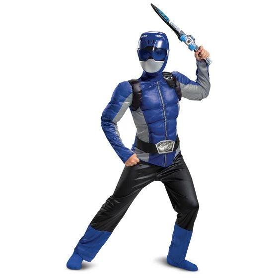Disguise Blue Ranger Beast Morpher Classic Muscle Costume