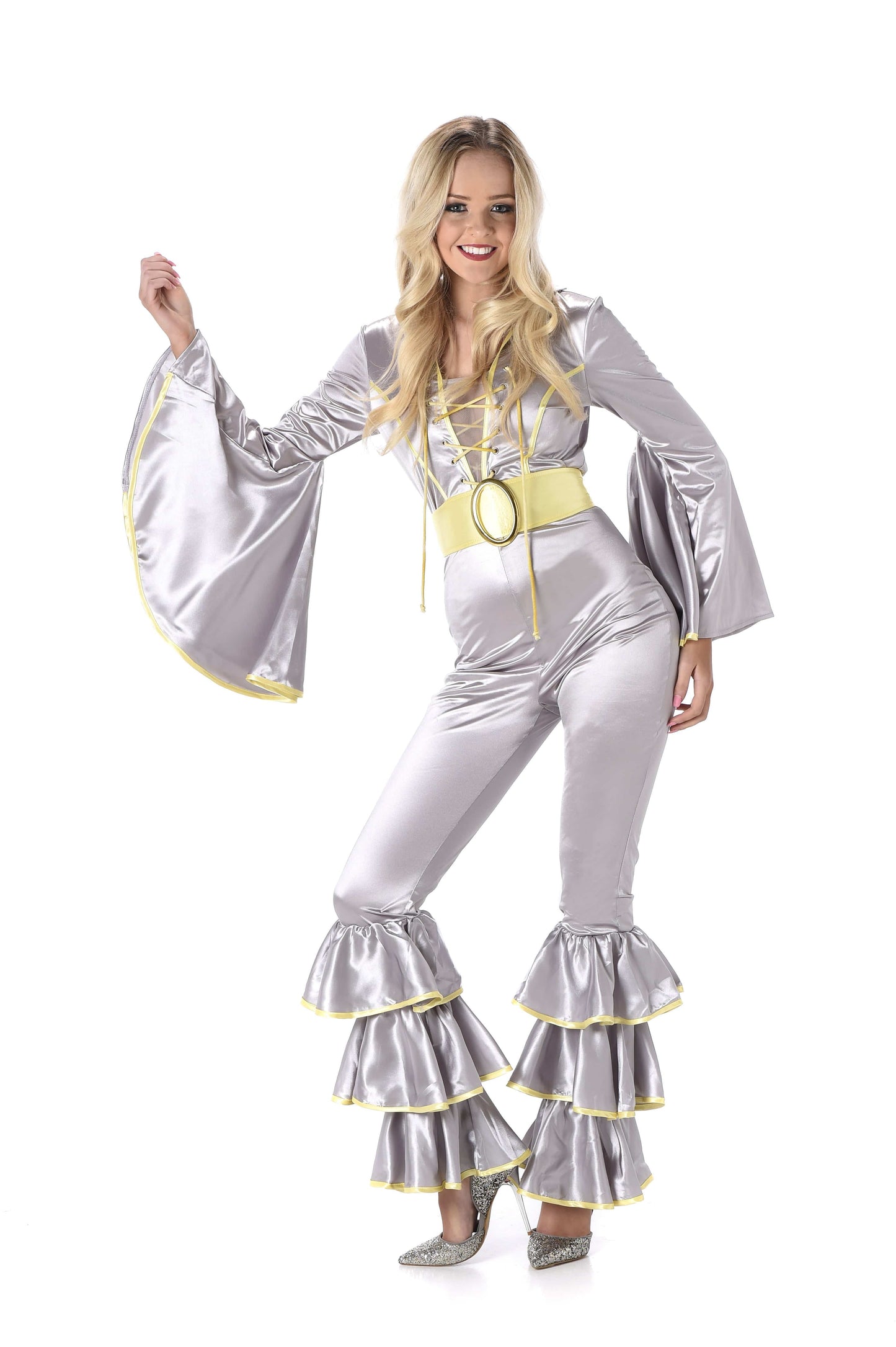 Karnival Silver Disco Jumpsuit Costume