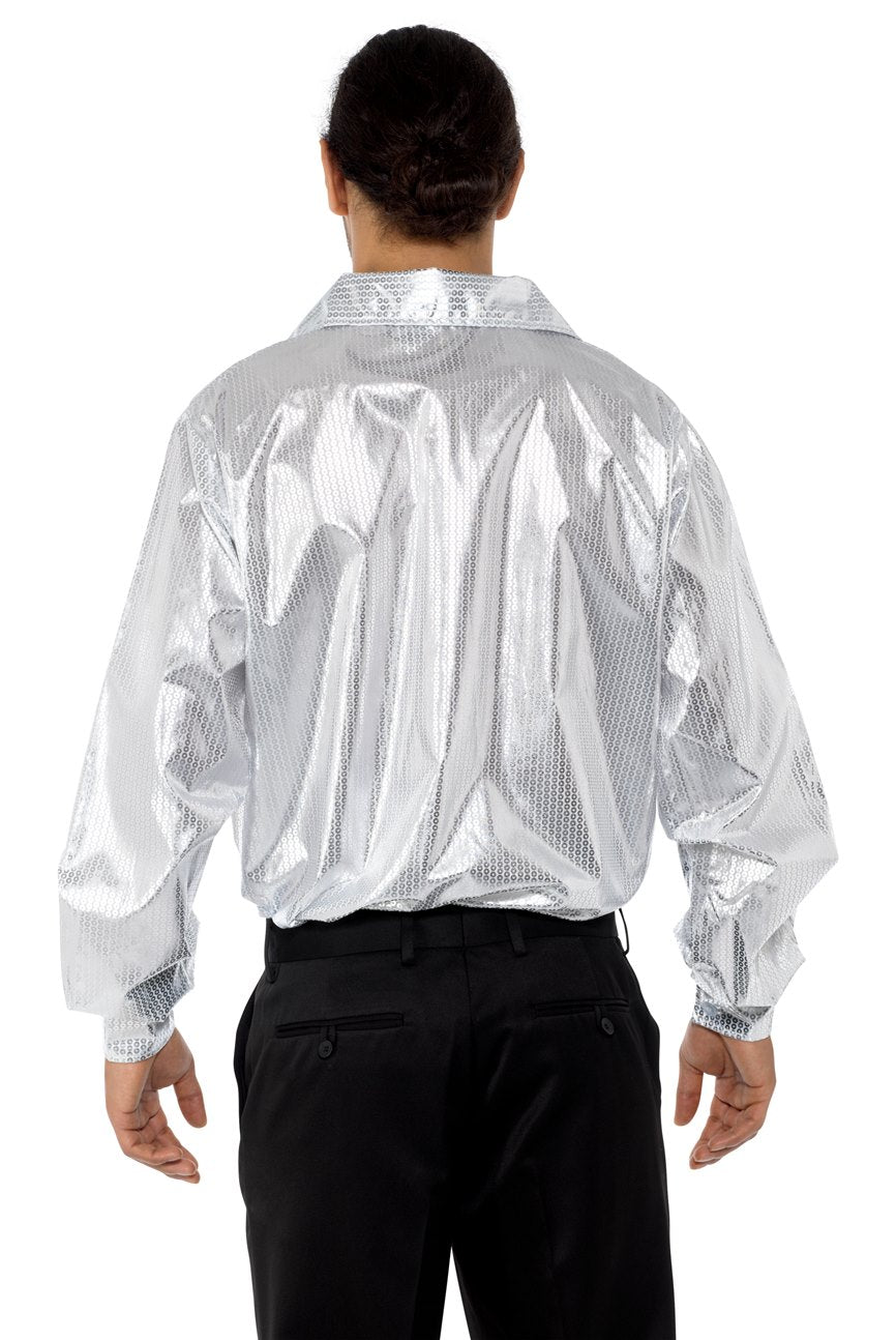 Karnival Silver Sequinned Disco Shirt