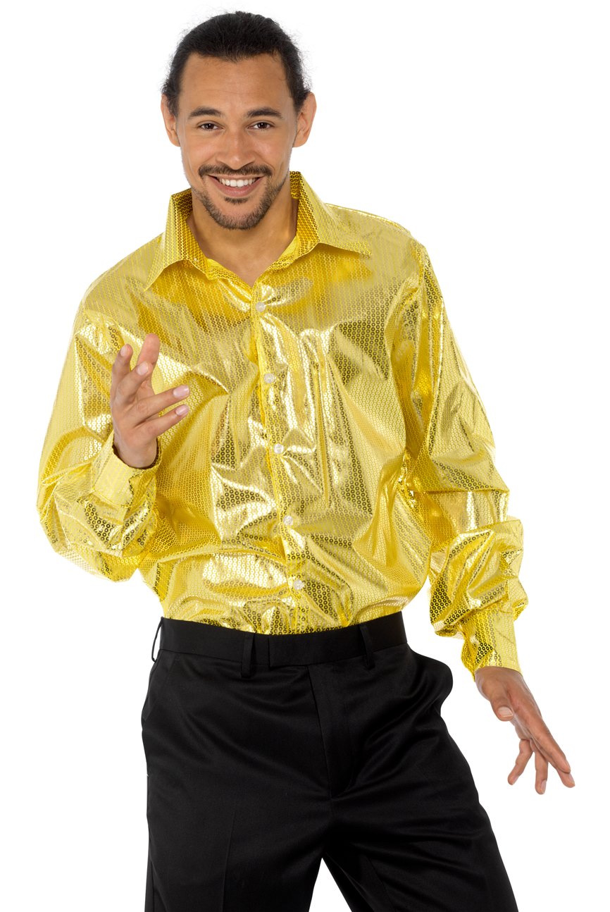 Karnival Gold Sequinned Disco Shirt