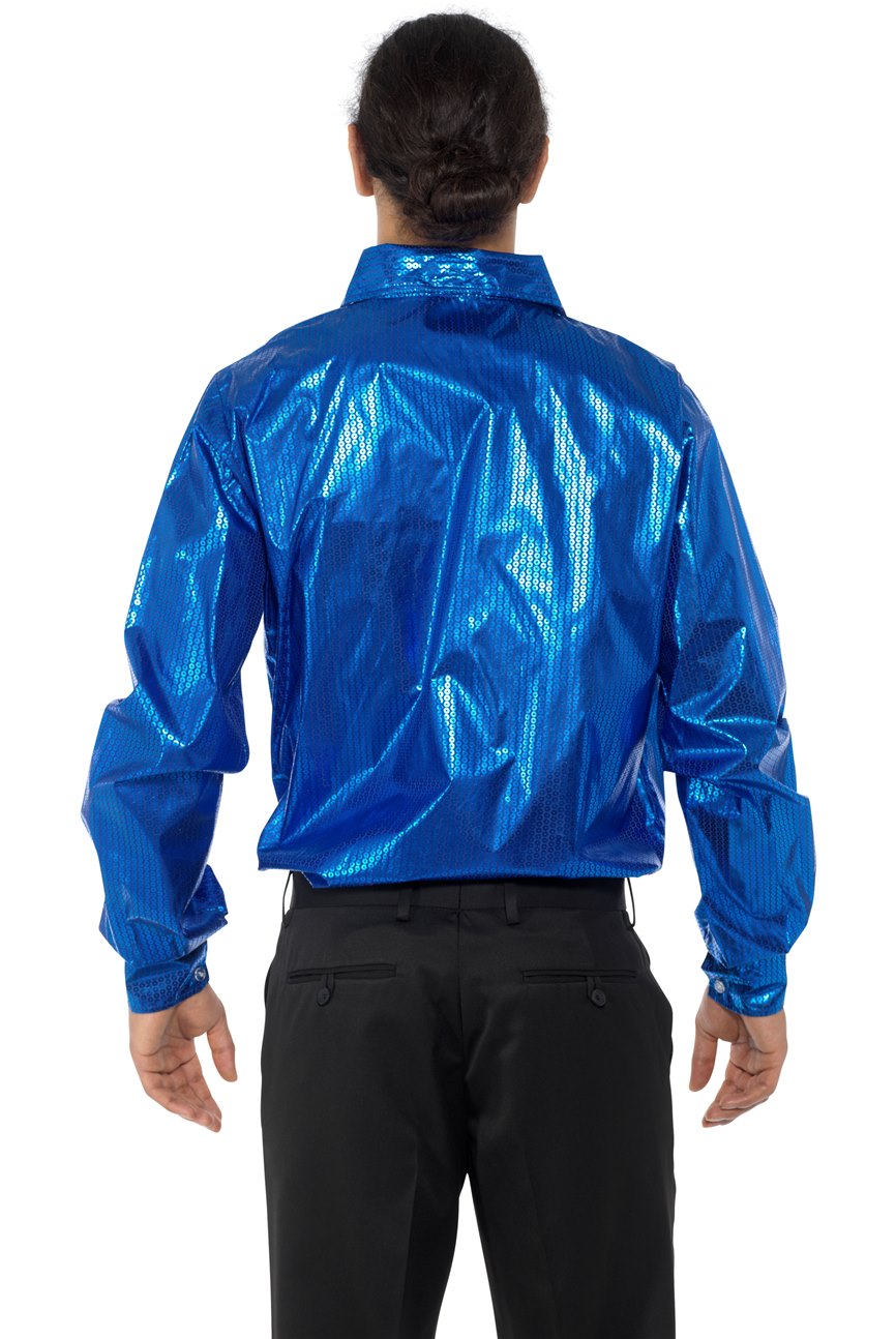 Karnival Blue Sequinned Disco Shirt