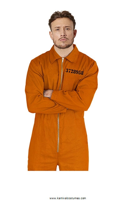 Karnival Orange Prisoner Jumpsuit