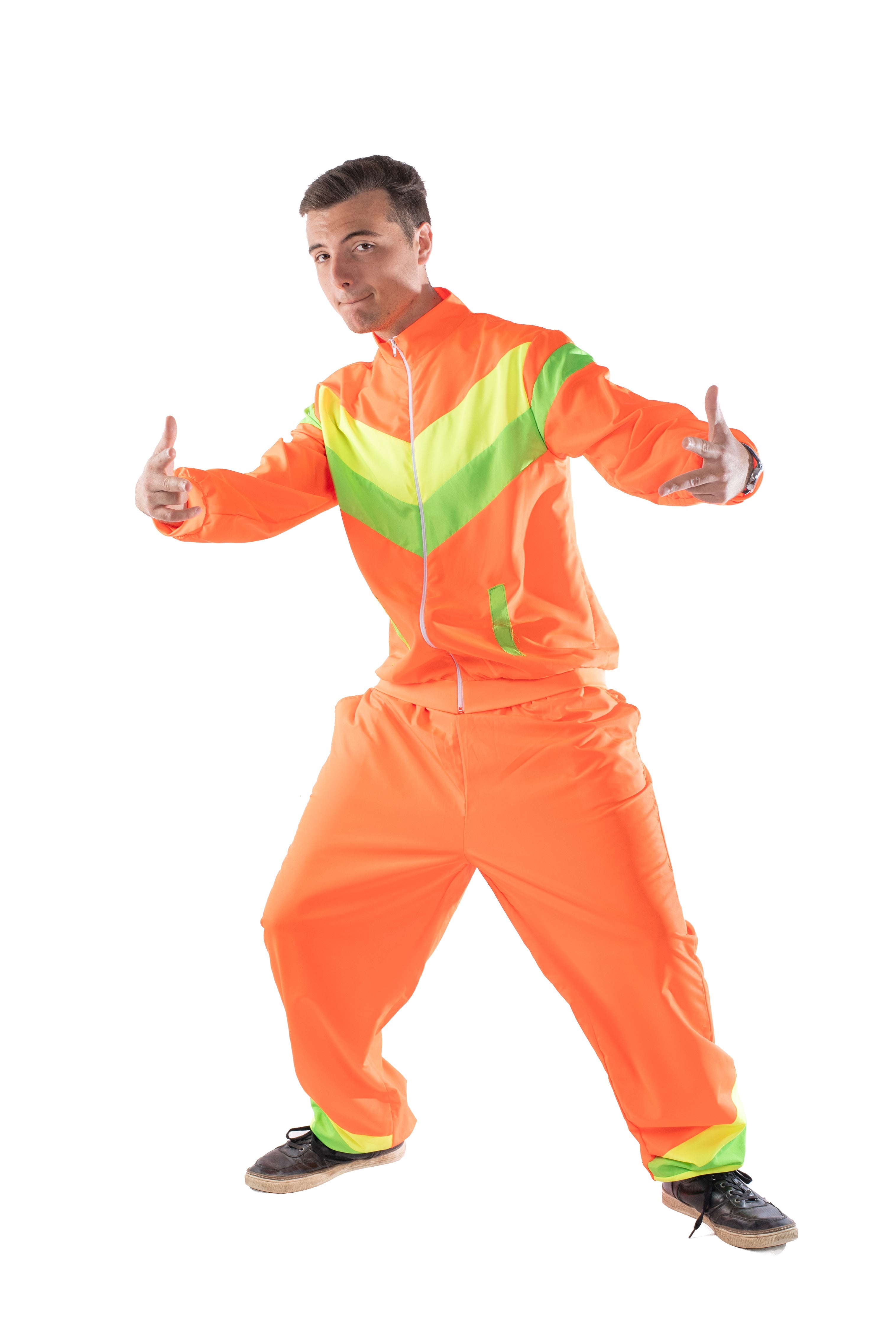 Karnival Neon Orange Shell Suit – Party Australia