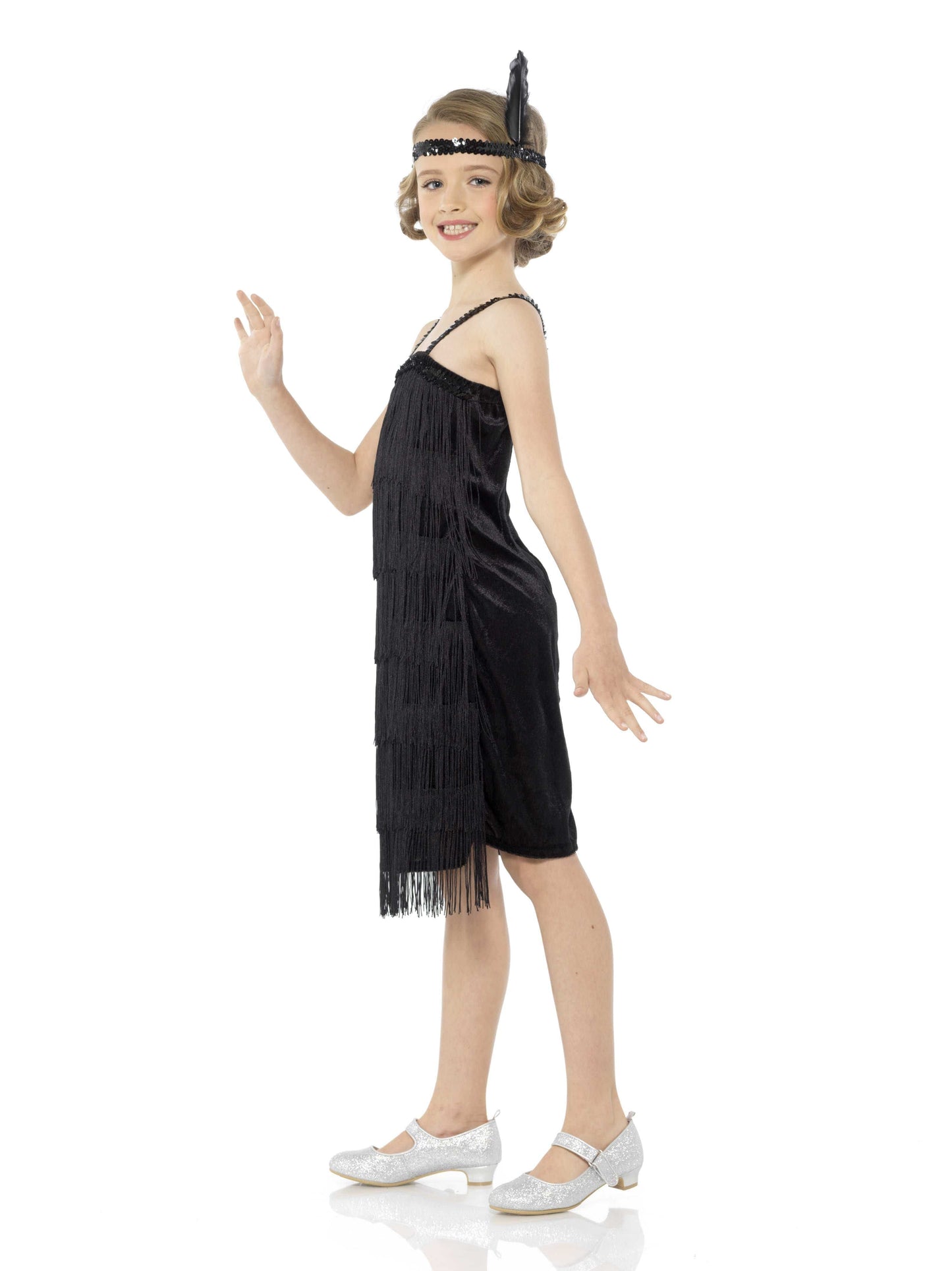 Karnival Black Flapper Girls Dress