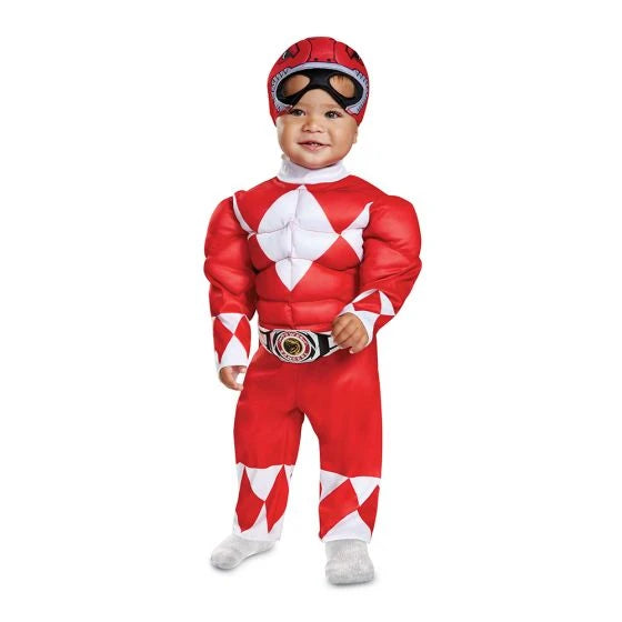 Disguise Red Ranger Toddler Muscle Costume