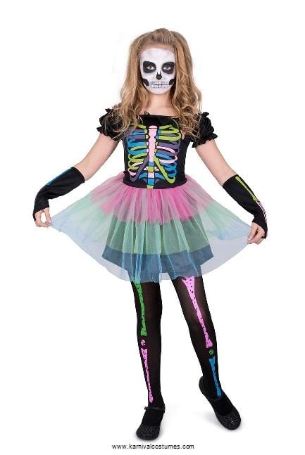Karnival Skeleton Bones Tutu Costume