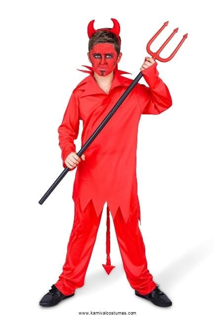 Karnival Red Devil Boy Costume
