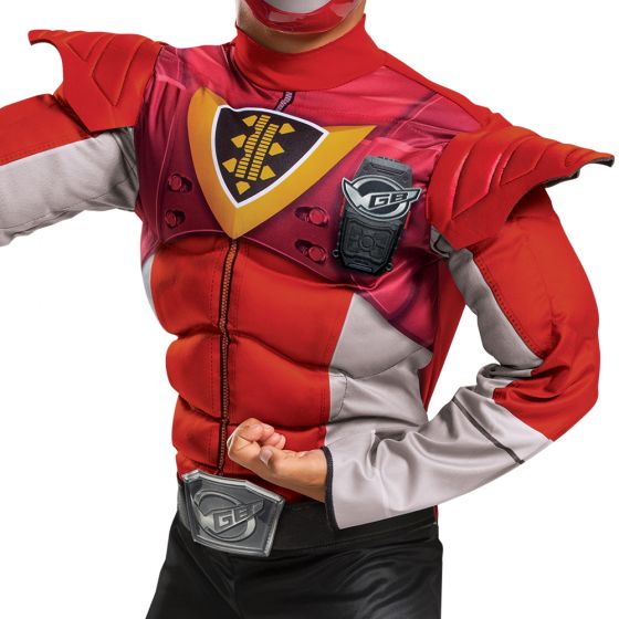 Disguise Red Ranger Power Up Mode Classic Muscle Costume