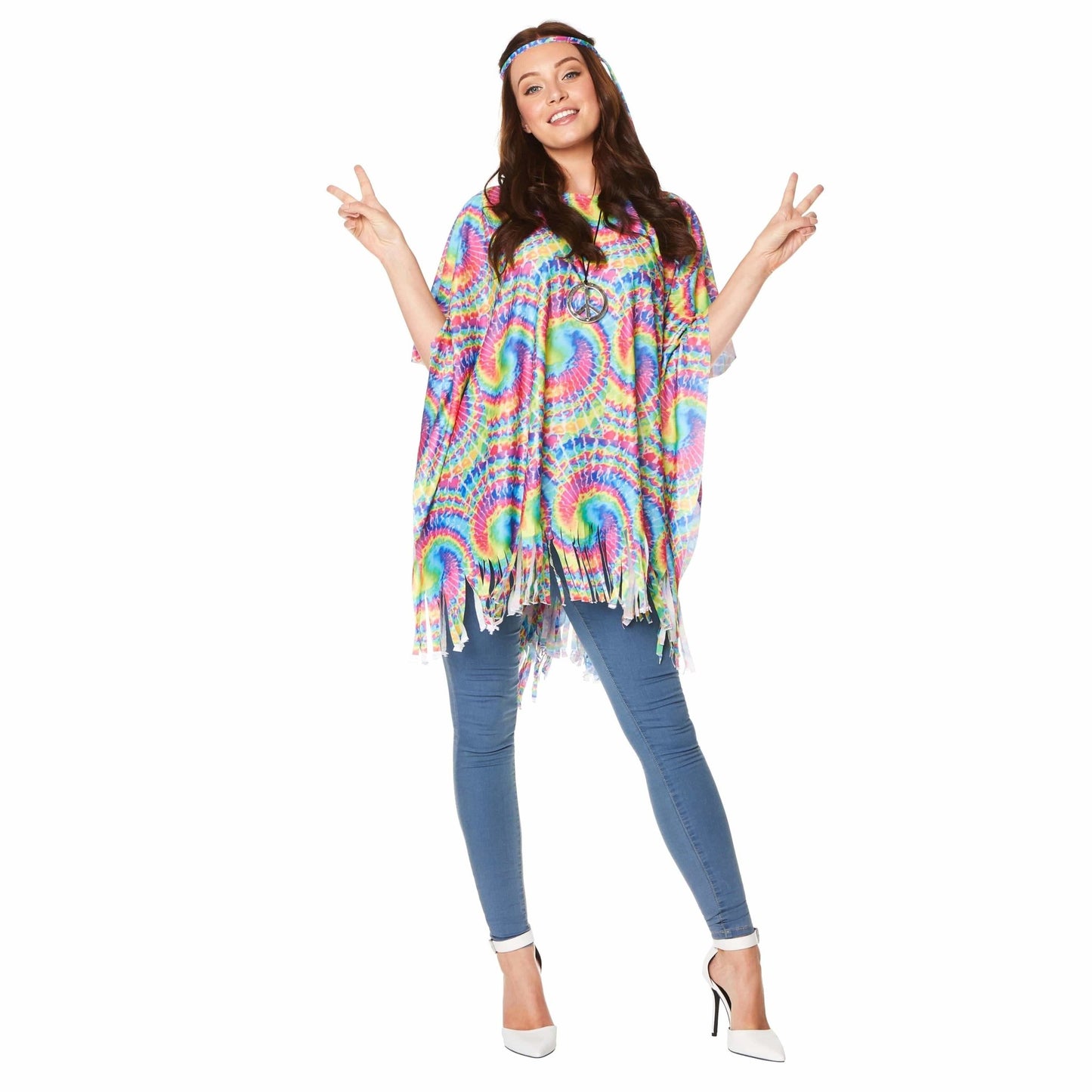 70's Tie Dye Poncho - Party Australia