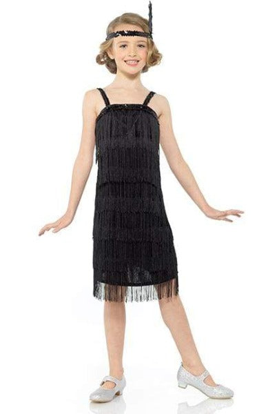 Black Flapper Girls Dress - Party Australia