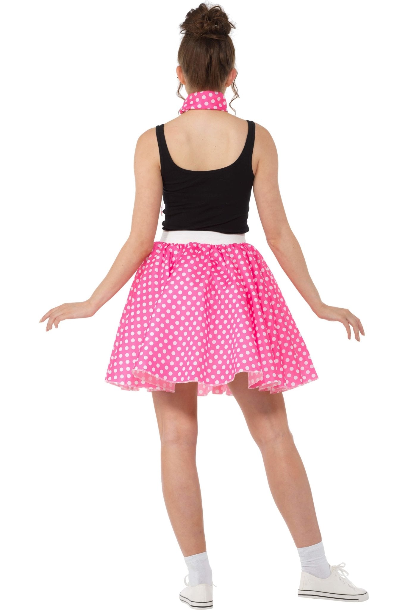 Dark Pink Polka Dot Skirt and Necktie - Party Australia