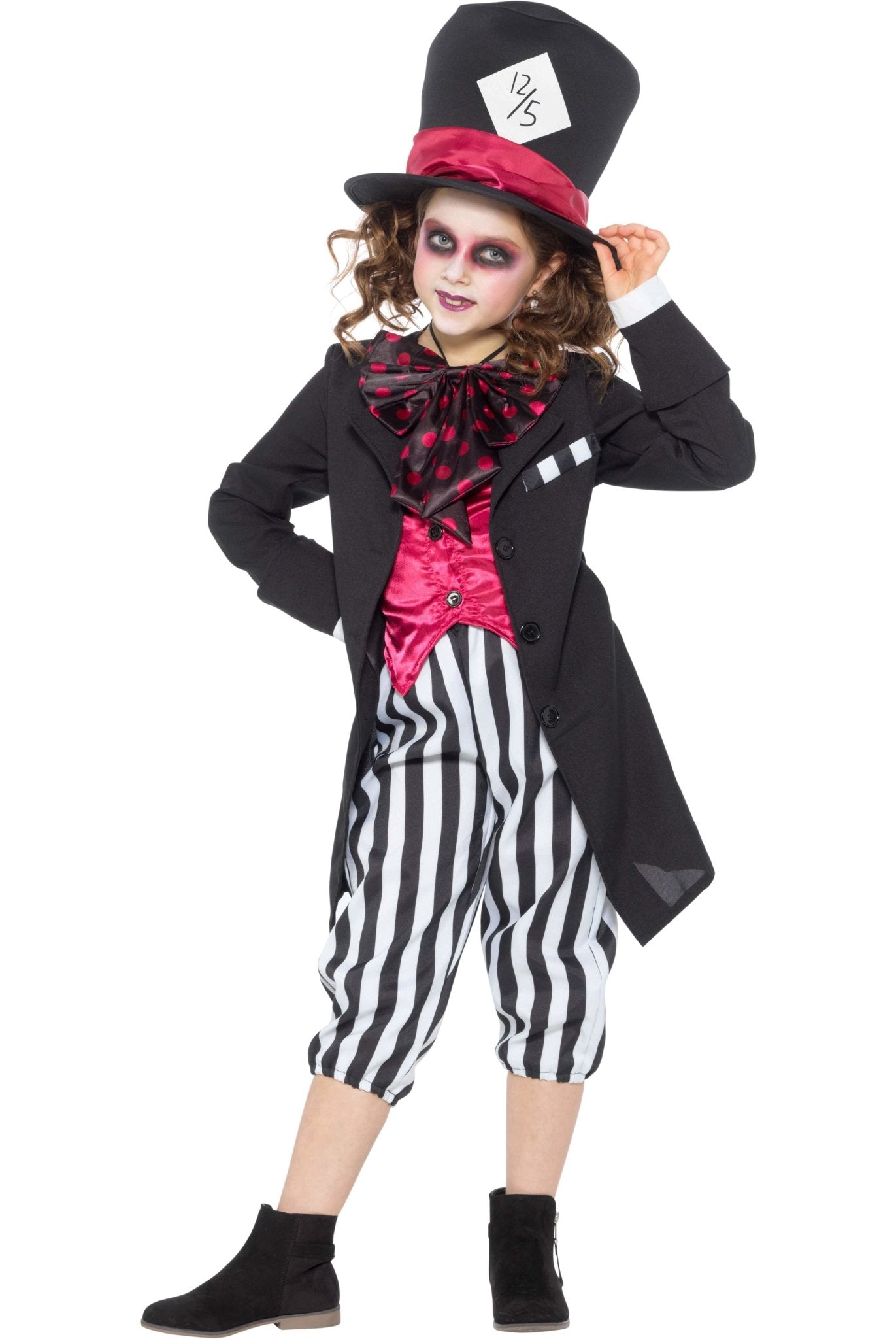 Girls Black Hatter Costume - Party Australia