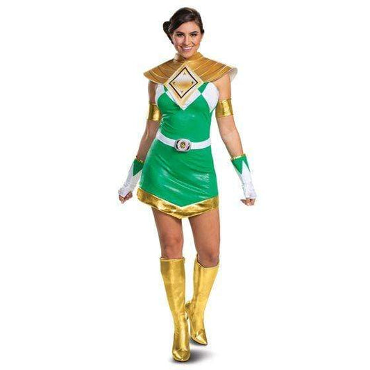 Green Ranger Female Mm Deluxe Adult Costume - Party Australia