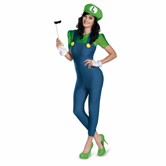 Luigi Female Deluxe Adult Costume - Party Australia