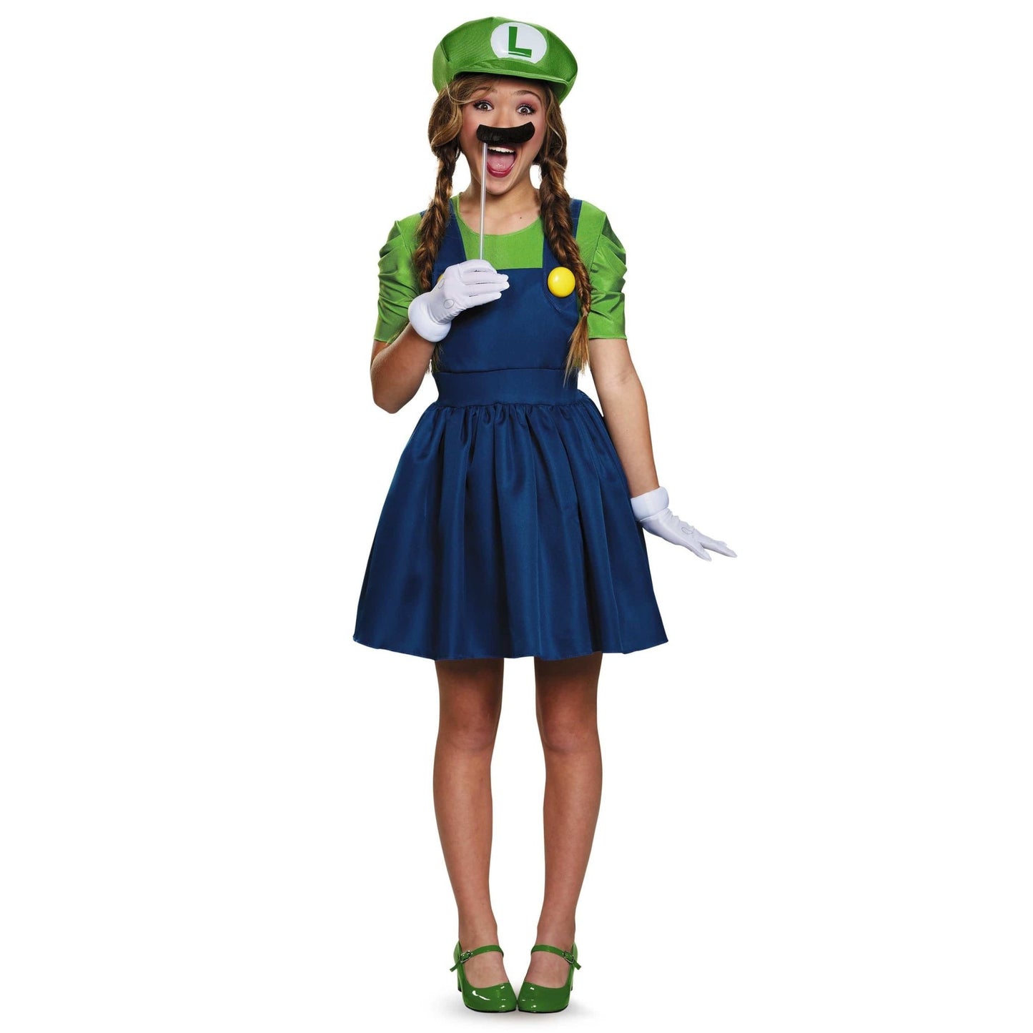 Luigi Skirt Version Adult Costume - Party Australia