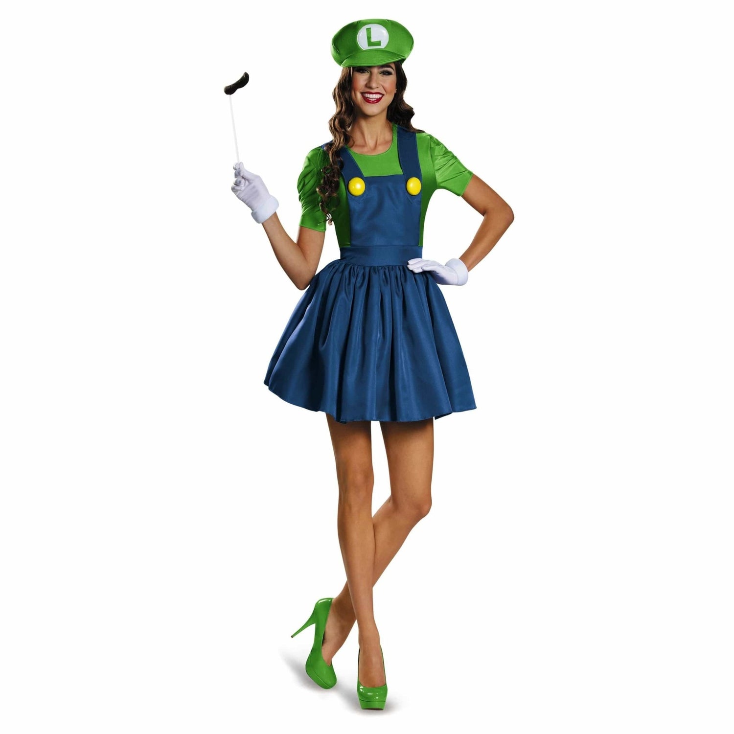 Luigi Skirt Version Adult Costume - Party Australia