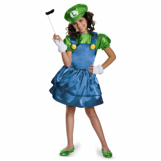 Luigi Skirt Version Child Costume - Party Australia