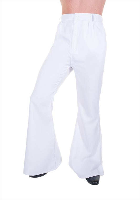 Mens White Flares - Party Australia