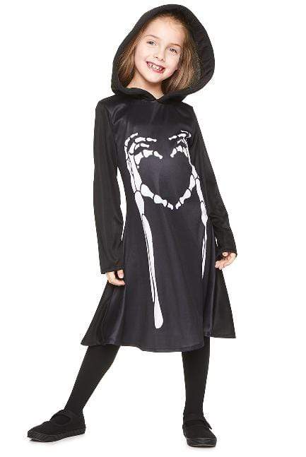 Skeleton Hooded Dress Costume – Party Australia