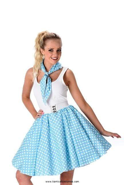 Turquoise Polka Dot Skirt and Necktie - Party Australia